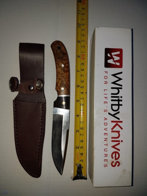 Whitby HK 1201 Fixed Blade plus leather scabbard in White Box (approx £20)